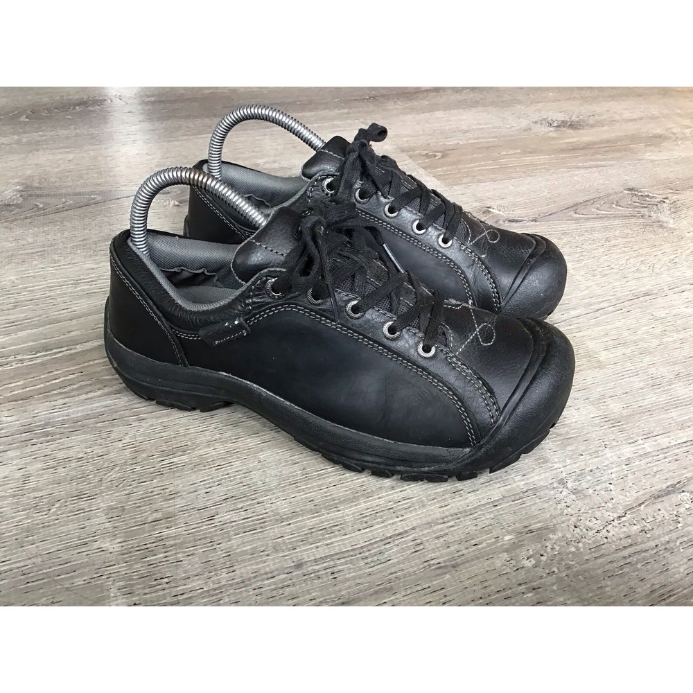 Keen BRIGGS Women's Size 8.5 Black Leather Oxford Casual Shoes 1011399